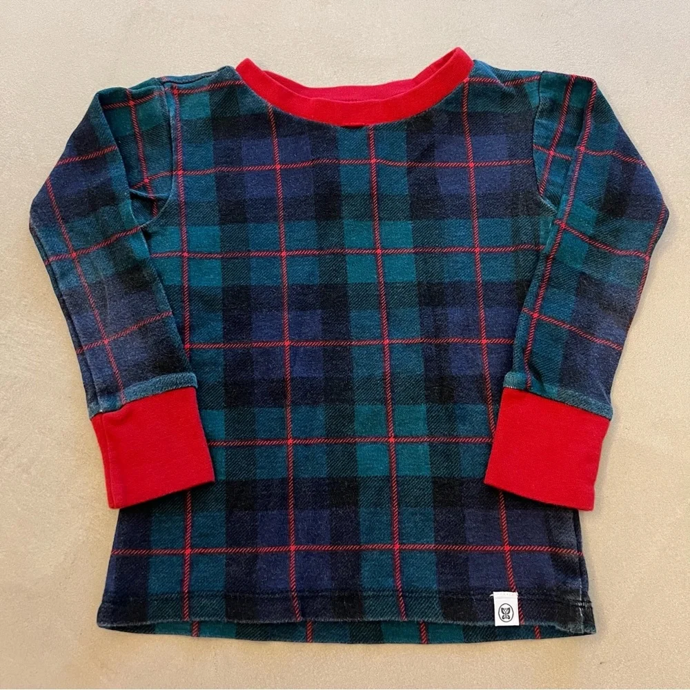 HONEST BABY CO Toddler Christmas Holiday Pajamas, Black Watch Plaid, 3T (2 sets)